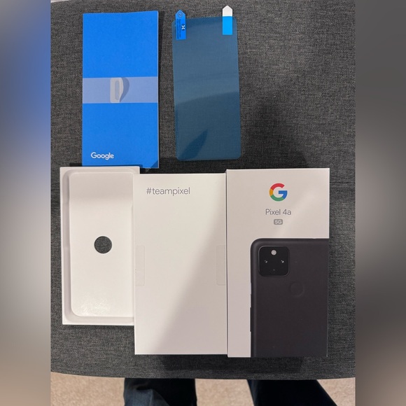 **BOX ONLY** Google Pixel 4a 5g Original Box- NO PHONE with Screen Protectors - Picture 2 of 2